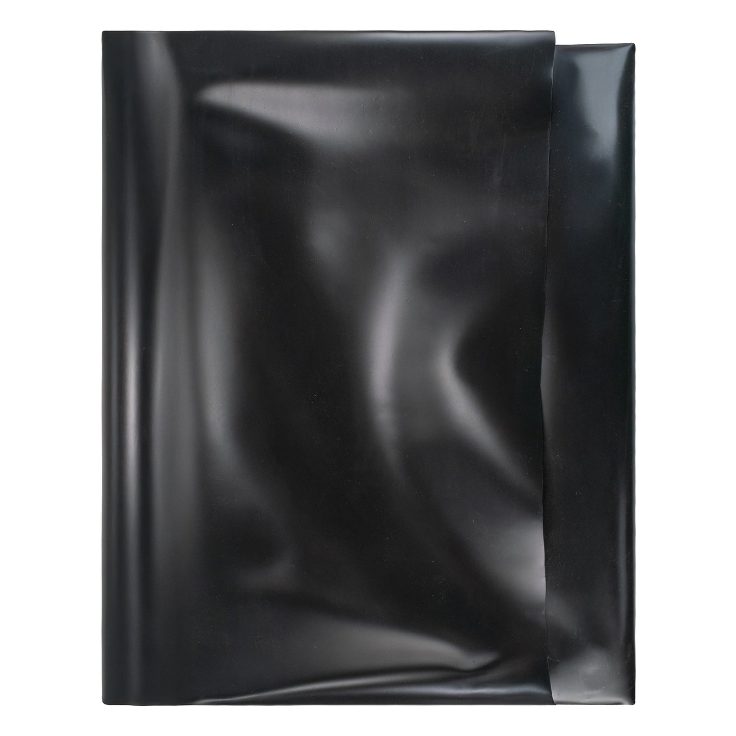 Schwarzes EPDM-Pondliner-Material, glatt und gefaltet