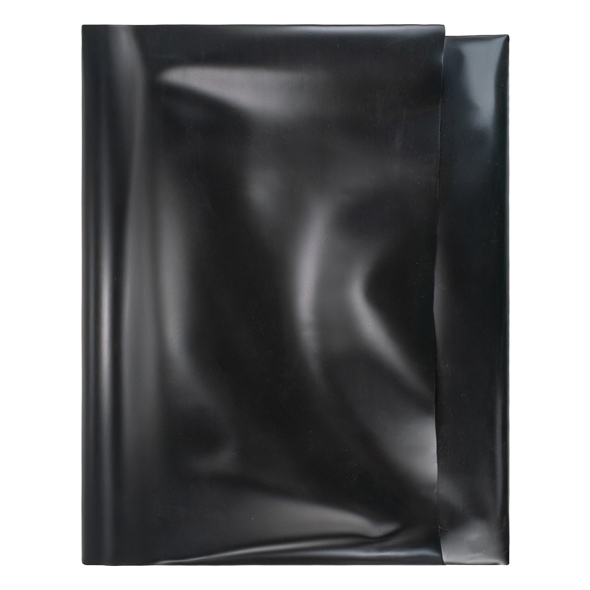 Schwarzes EPDM-Pondliner-Material, glatt und gefaltet