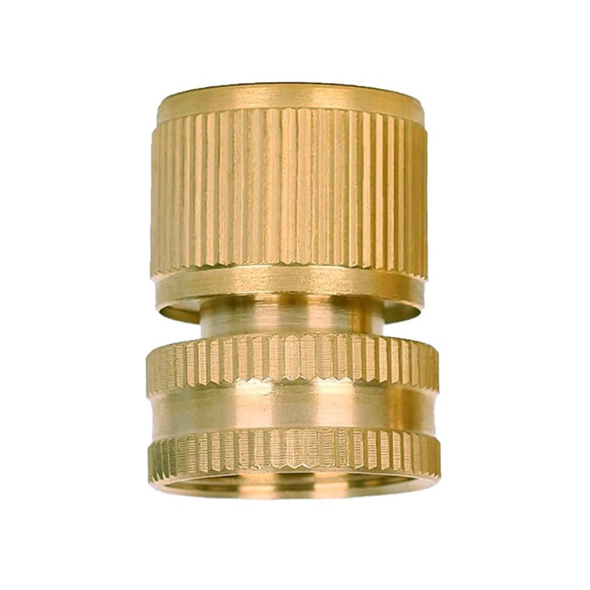 Brass hose connector snap-on with female thread, 3/4 in BSP ends