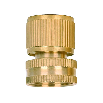 Brass hose connector snap-on with female thread, 3/4 in BSP ends