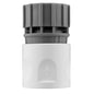 Female hose connector 3/4" BSPF, White Line Stop, gray/white end with up arrow