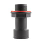 Water butt extension 3/4" BSPM-F: black threaded connector with red seal ring