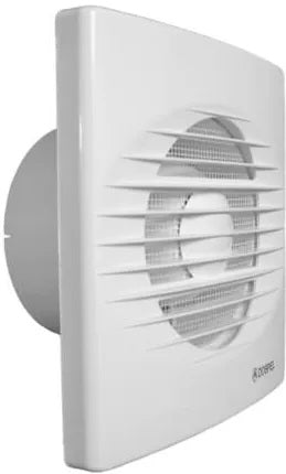 Rico 120mm Bathroom Fan, seitliche Ansicht des weißen Ventilators