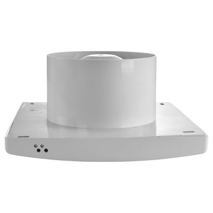 Through Wall Ventilation Kit base plate with circular duct collar outlet, white