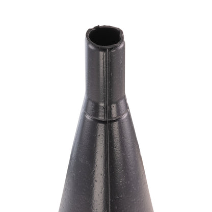 Fuel funnel 21cm close-up of narrow outlet opening