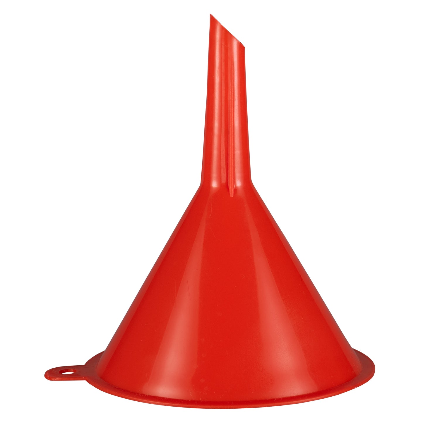 Red funnel, medium size, conical body with narrow top opening