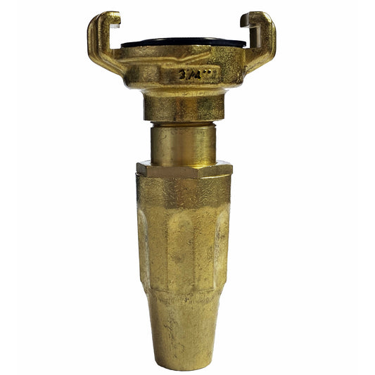 Brass claw lance 3/4" fitting with spring-clamp ends