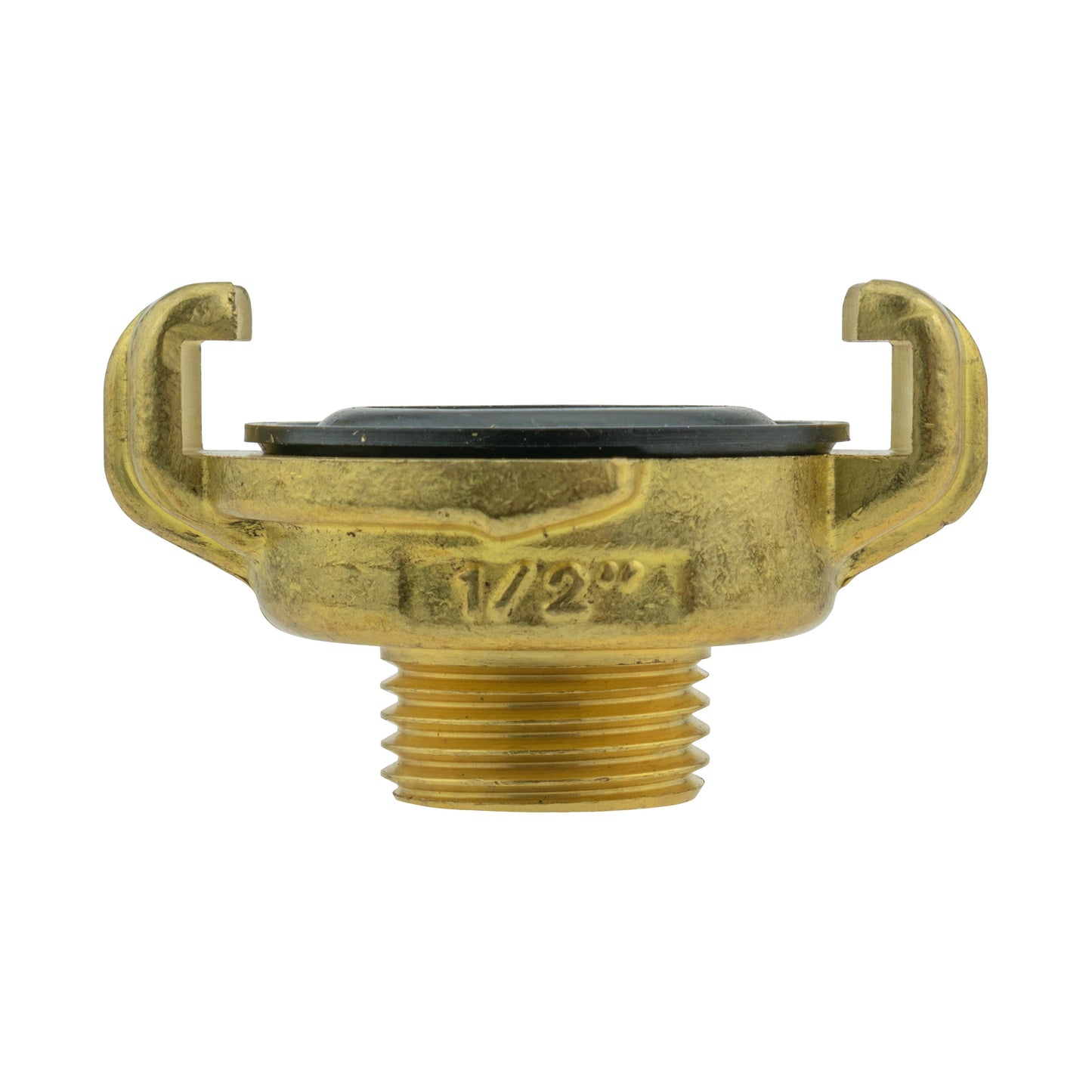 Brass connector body with U-clip and 1/2 BSPF thread