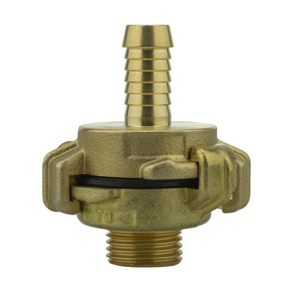 Brass inline valve body with internal black seal and threaded 1/2" outlet