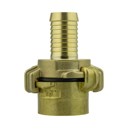 Brass Type claw set fitting, 19mm barb and 1" BSP female inlet