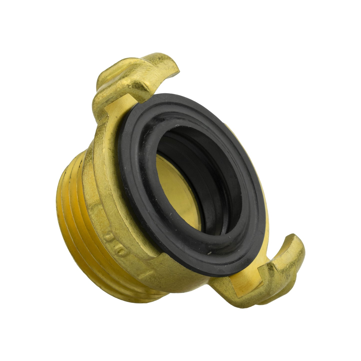 IBC S60X6 cap end with brass outlet and black rubber seal ring
