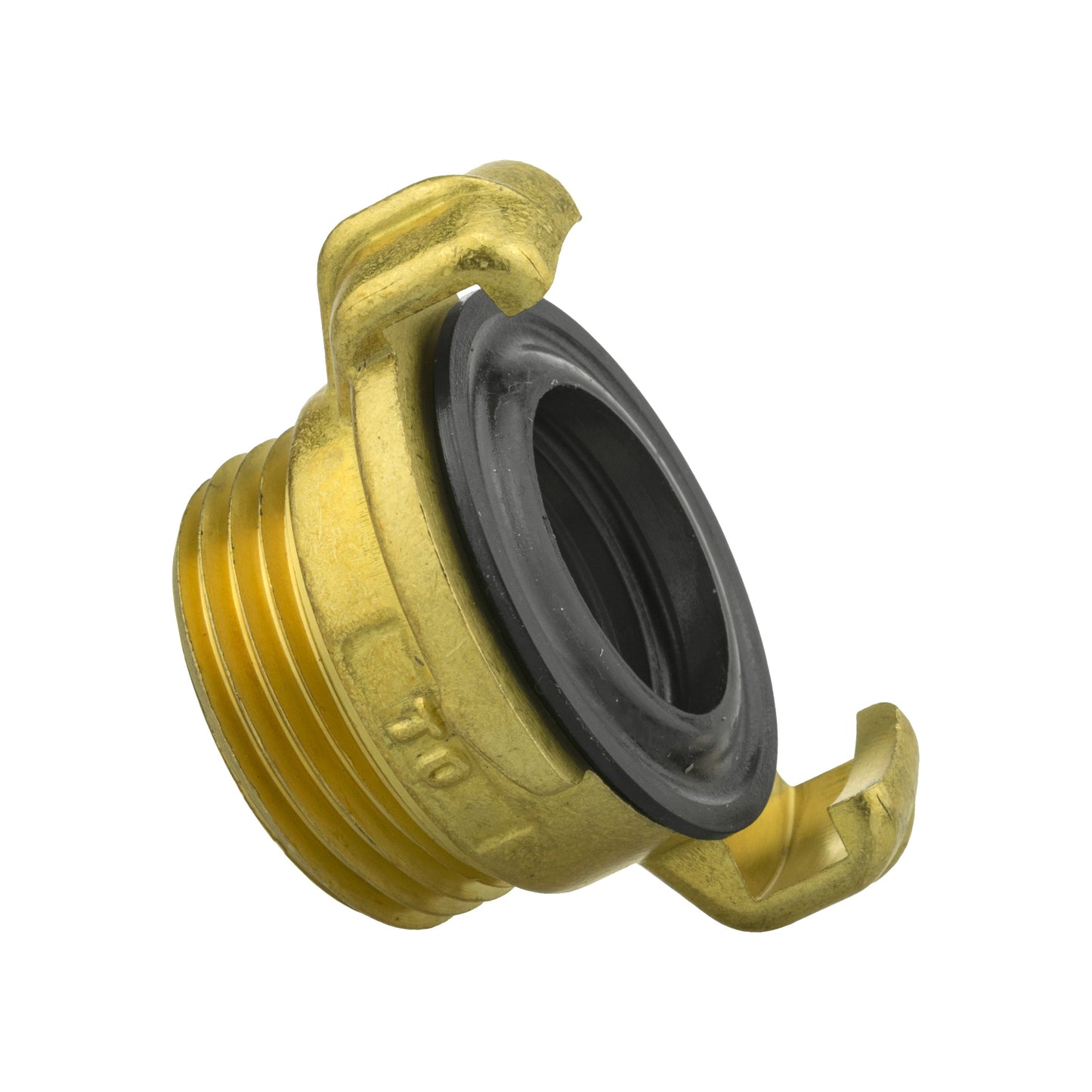 IBC-Deckel mit Geka Type Fitting, schwarzer Innenring und Messinggewinde
