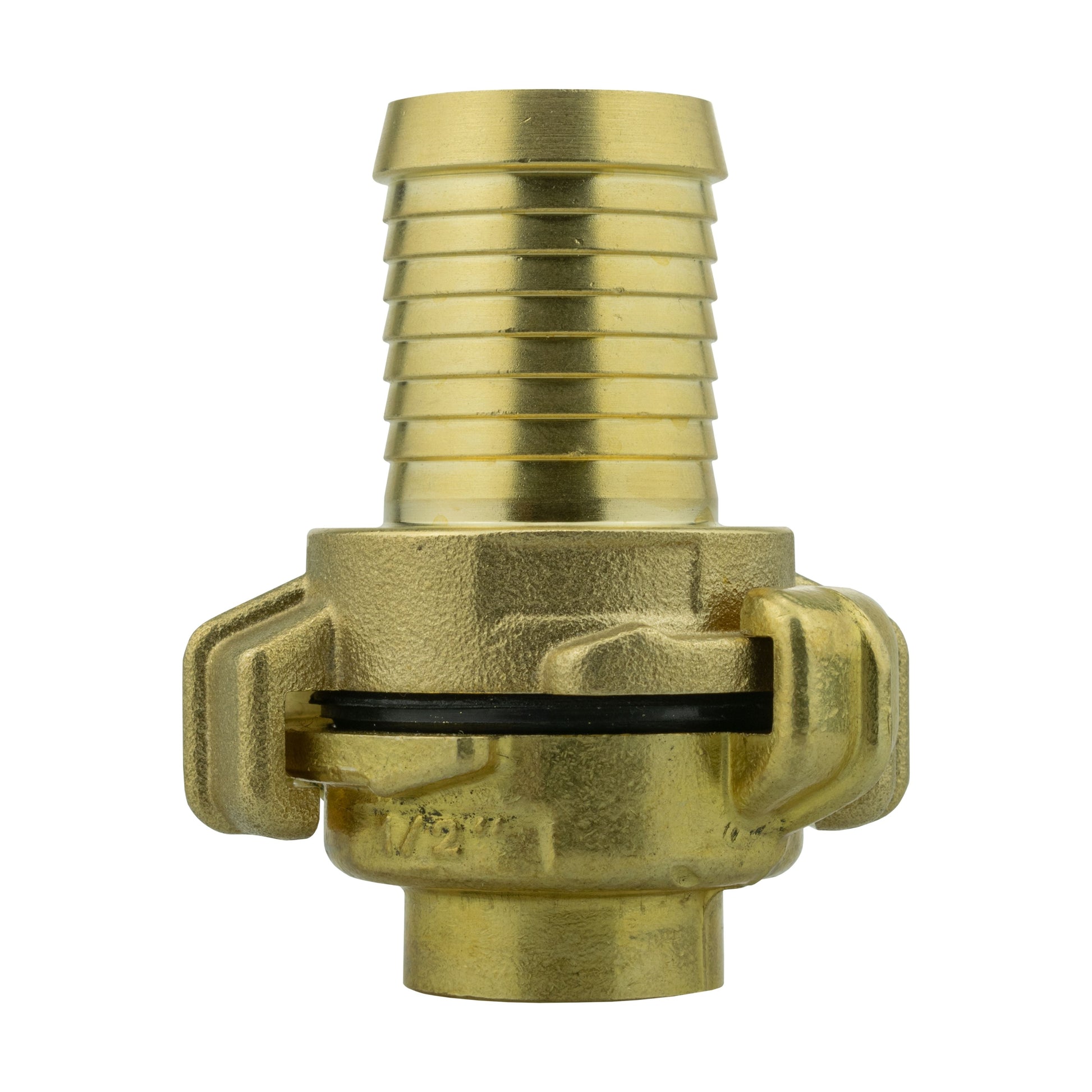 25mm barbed claw set, 1/2in BSP female, brass connector with black seal
