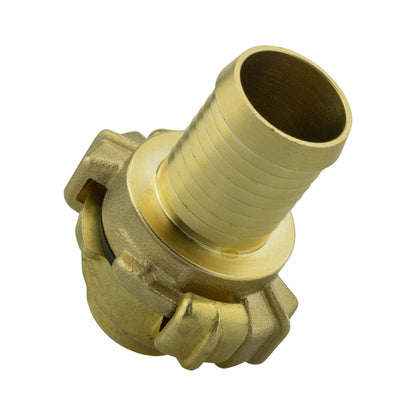 25mm barbed hose tail end, brass claw fitting with socket opening