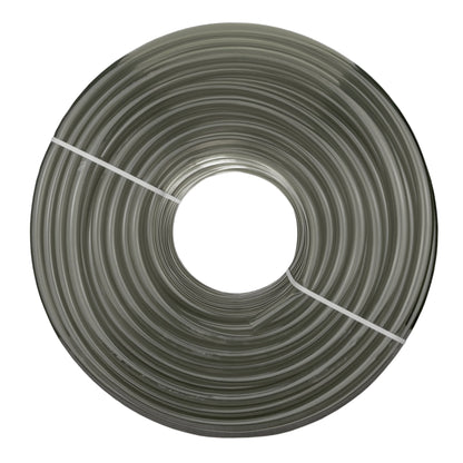 Grey semi-transparent PVC pipe coil