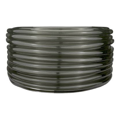 Grey semi-transparent PVC pipe coil, layered loops