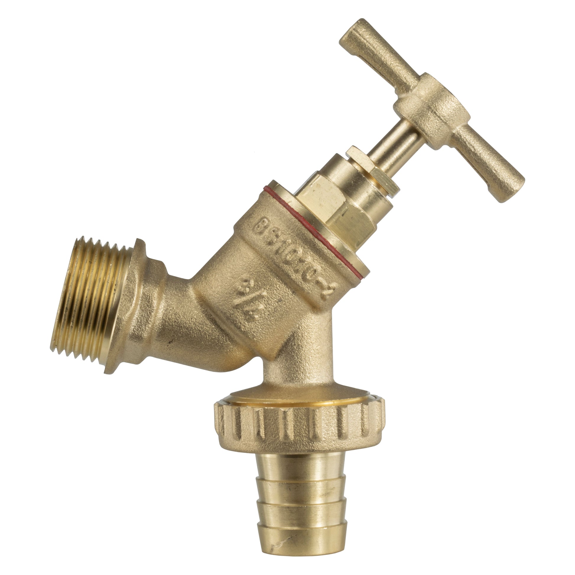 Water Butts kit 3/4" brass tap with threaded inlet and outlet barbs