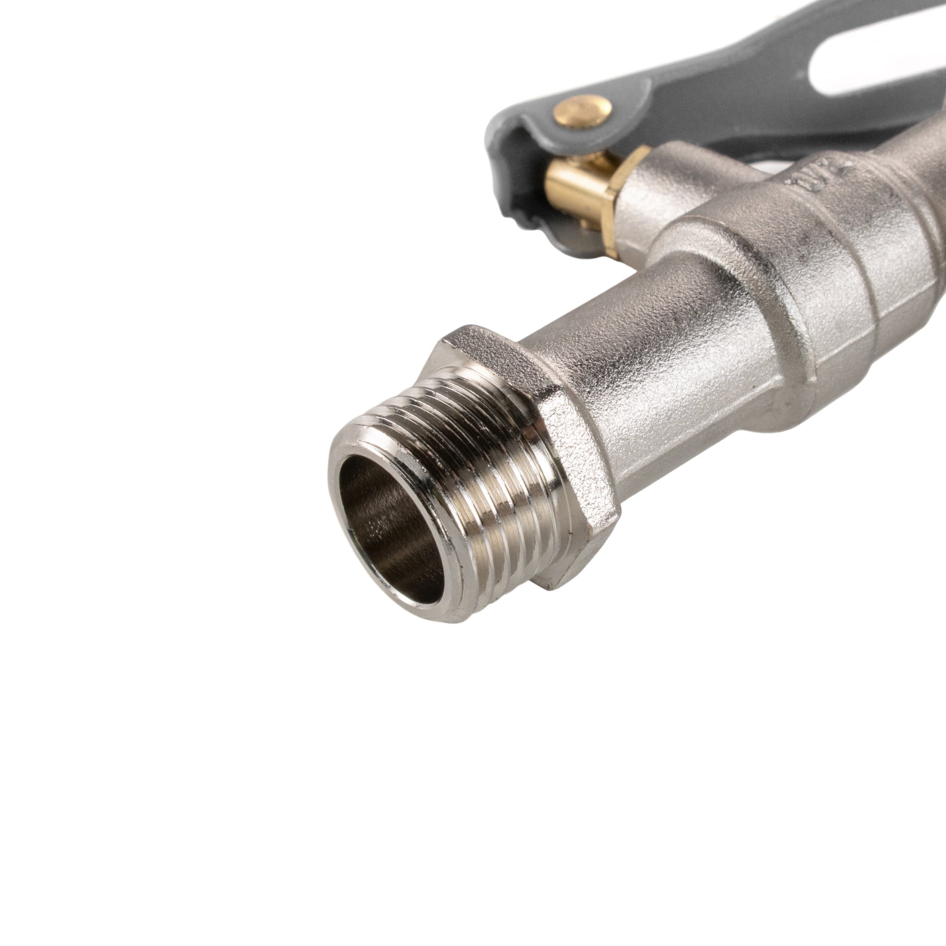 15mm Wandflansch-Kit: Nahaufnahme Gewindeanschluss und Metallventilkörper