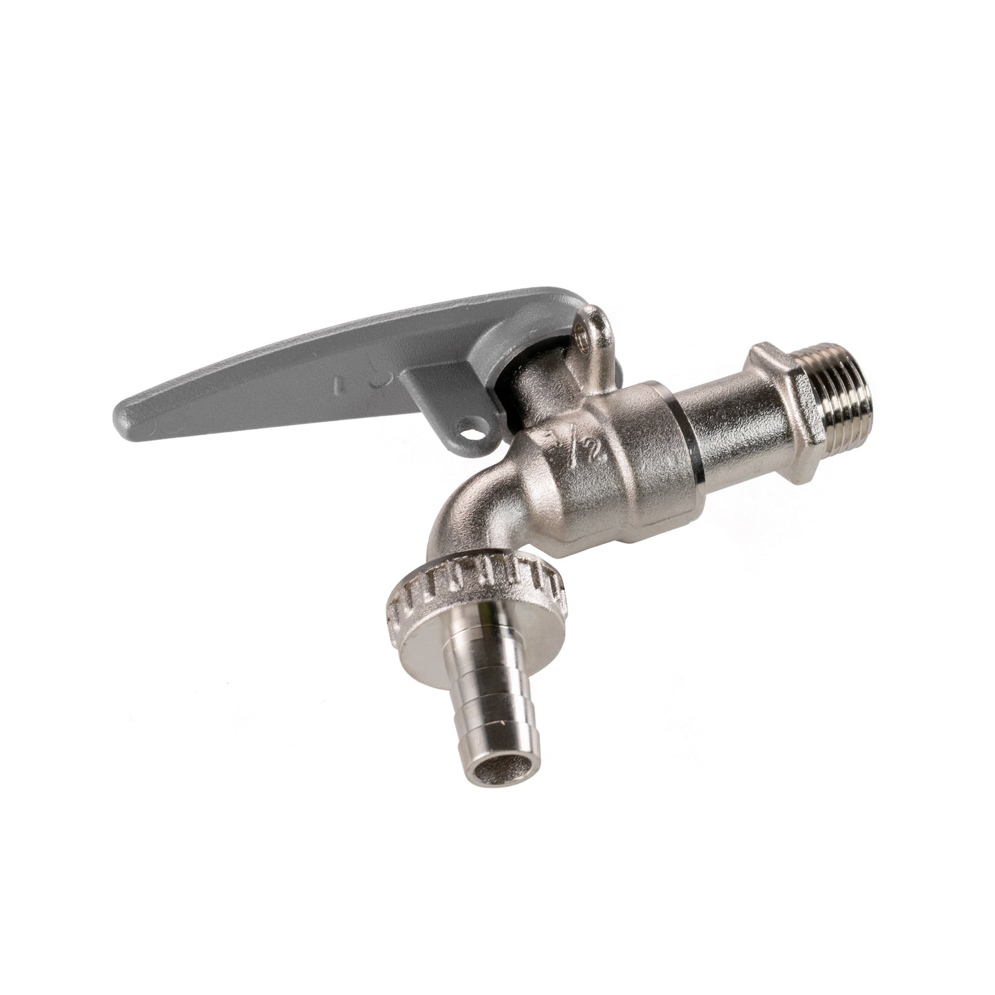 Wall flange kit lever tap with hose barb outlet and 1/2" BSPF thread