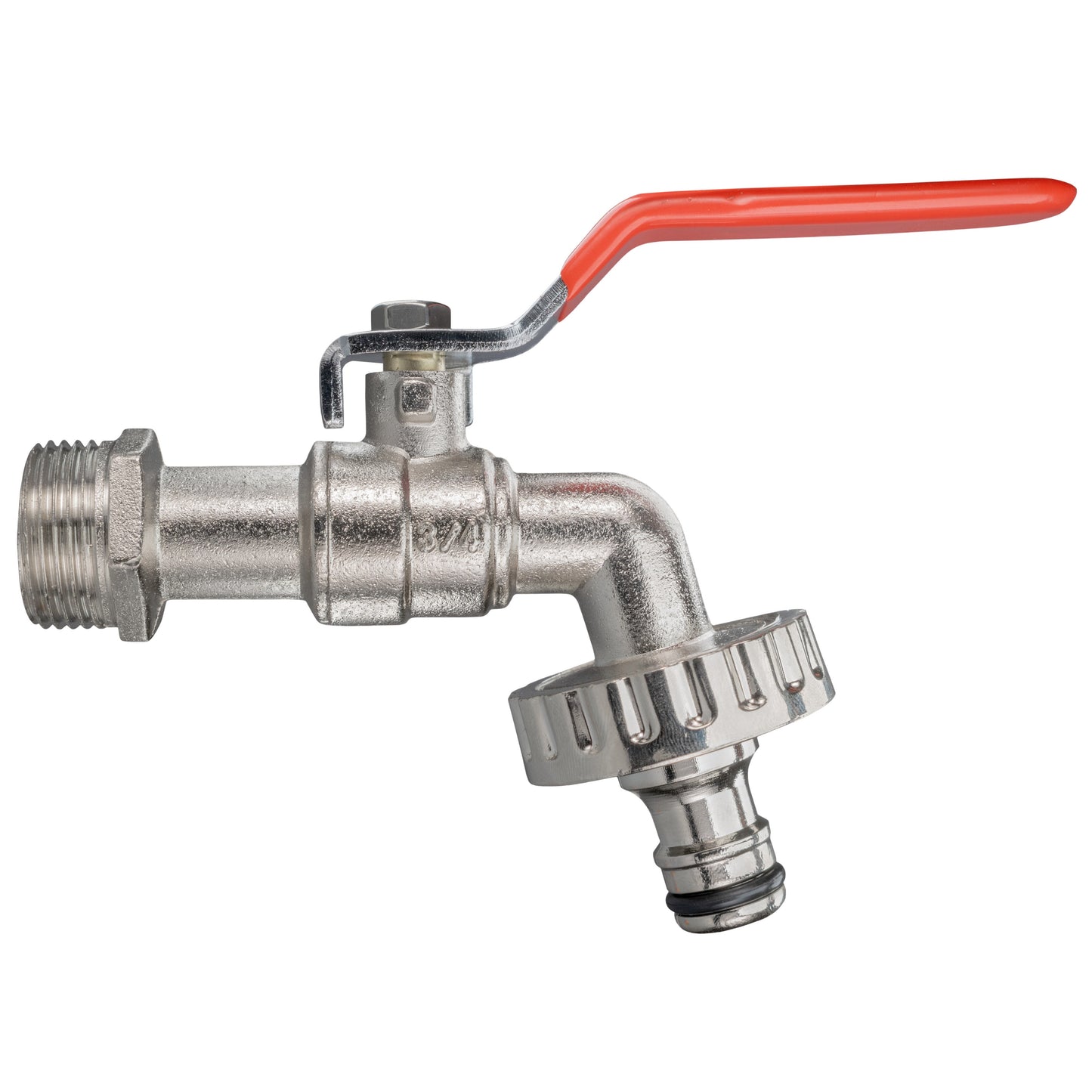 32mm wall flange kit with red-handled lever tap and quick-connect outlet