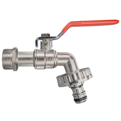 32mm wall flange kit with red-handled lever tap and quick-connect outlet