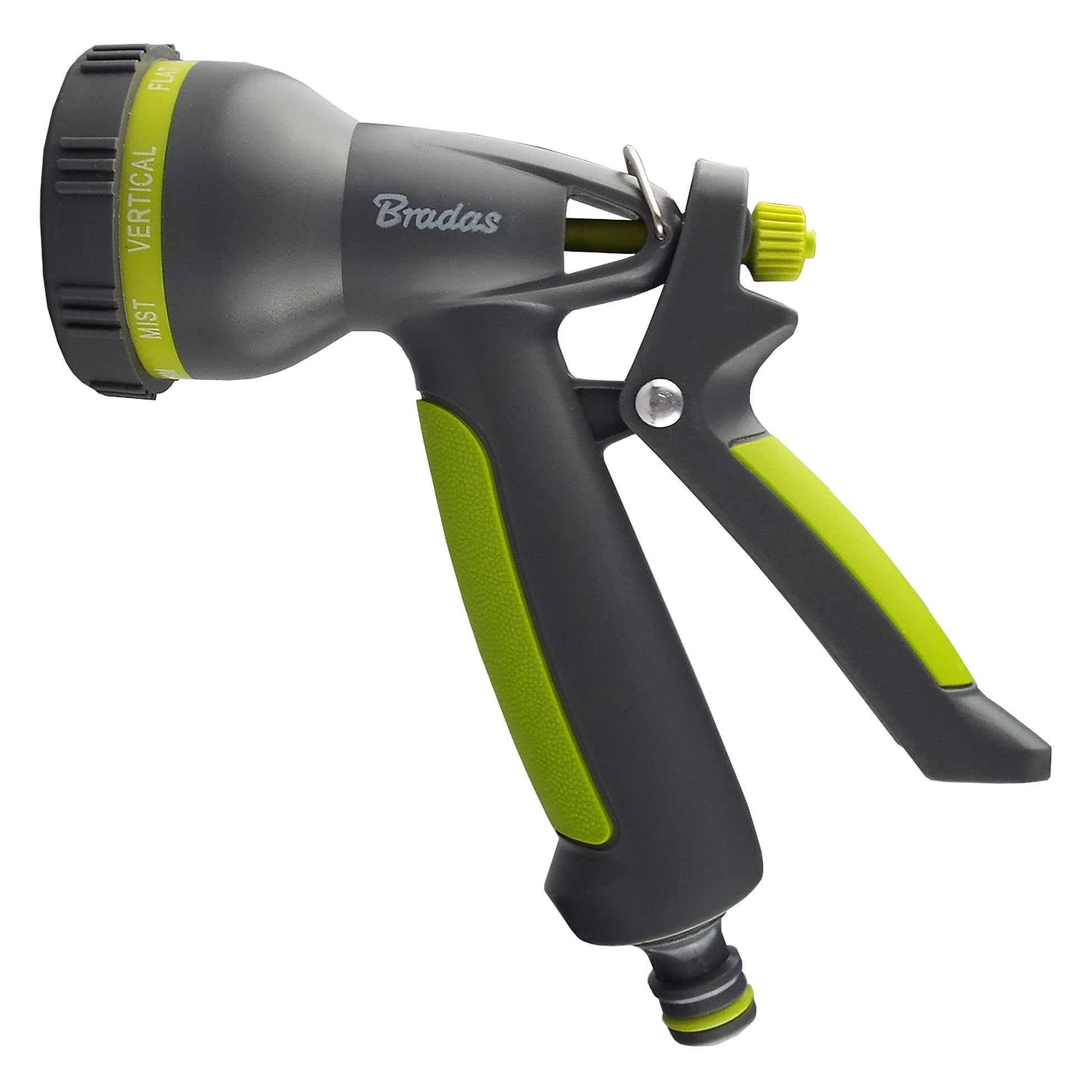 Lime-accented water sprayer gun with nozzle and trigger handle