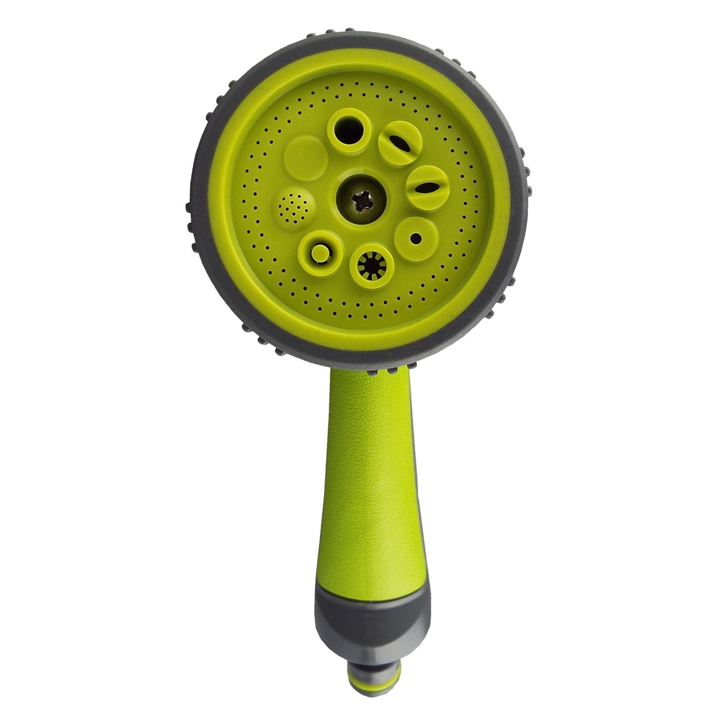 Round lime multi-spray head for hose water sprayer with adjustable holes