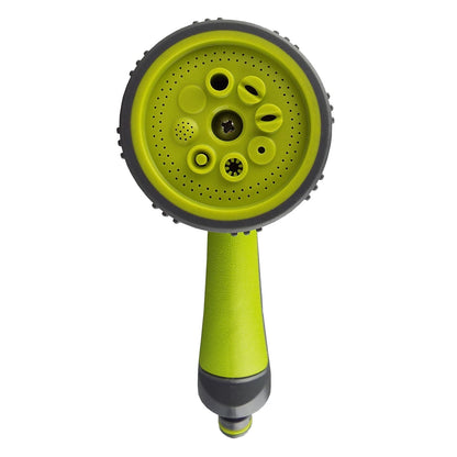Round lime multi-spray head for hose water sprayer with adjustable holes