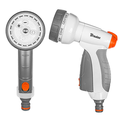 Hose Gun Water Sprayer mit grauem Handgriff und orangefarbener Düse, EN53M