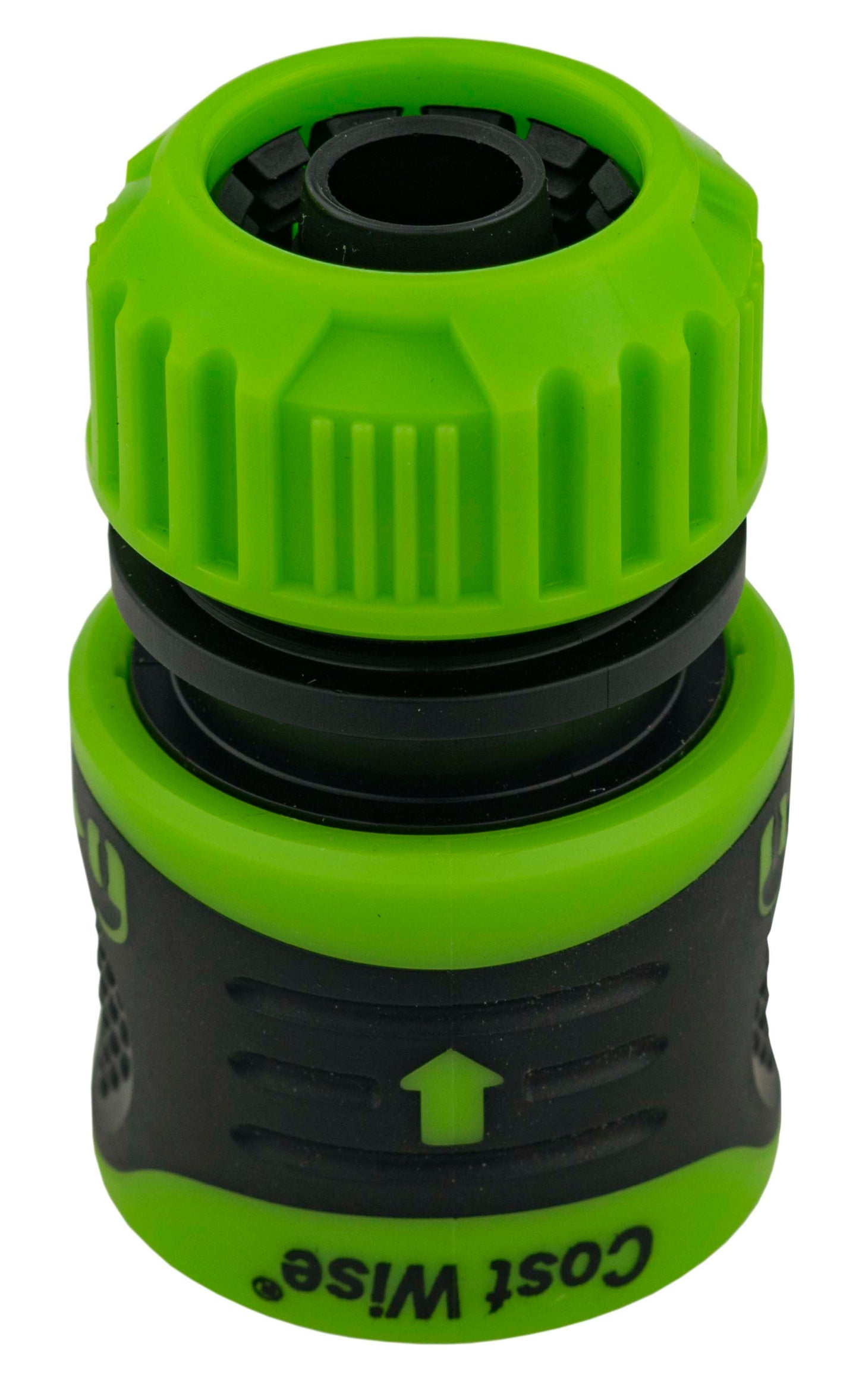 Cost Wise Click and Lock hose connector, 1/2 inch, green and black