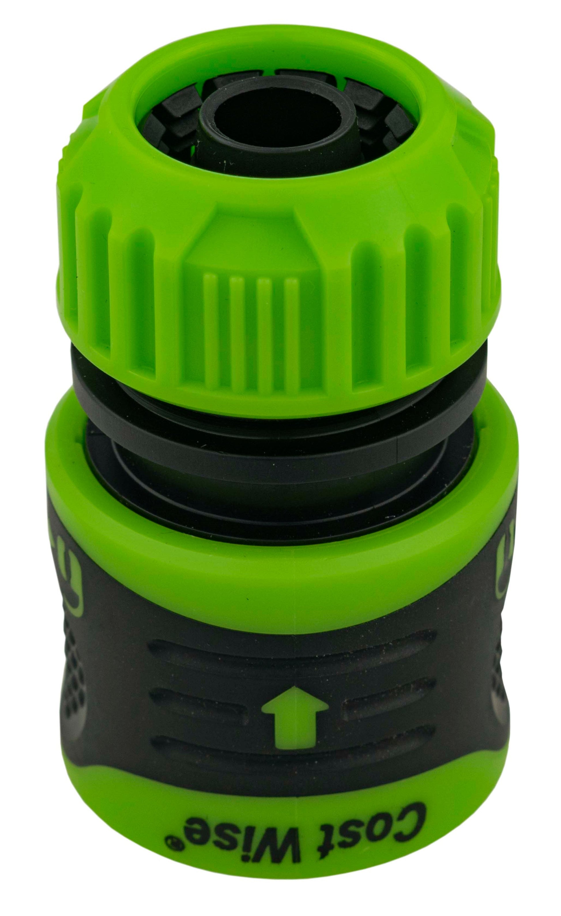 Cost Wise Click and Lock hose connector, 1/2 inch, green and black