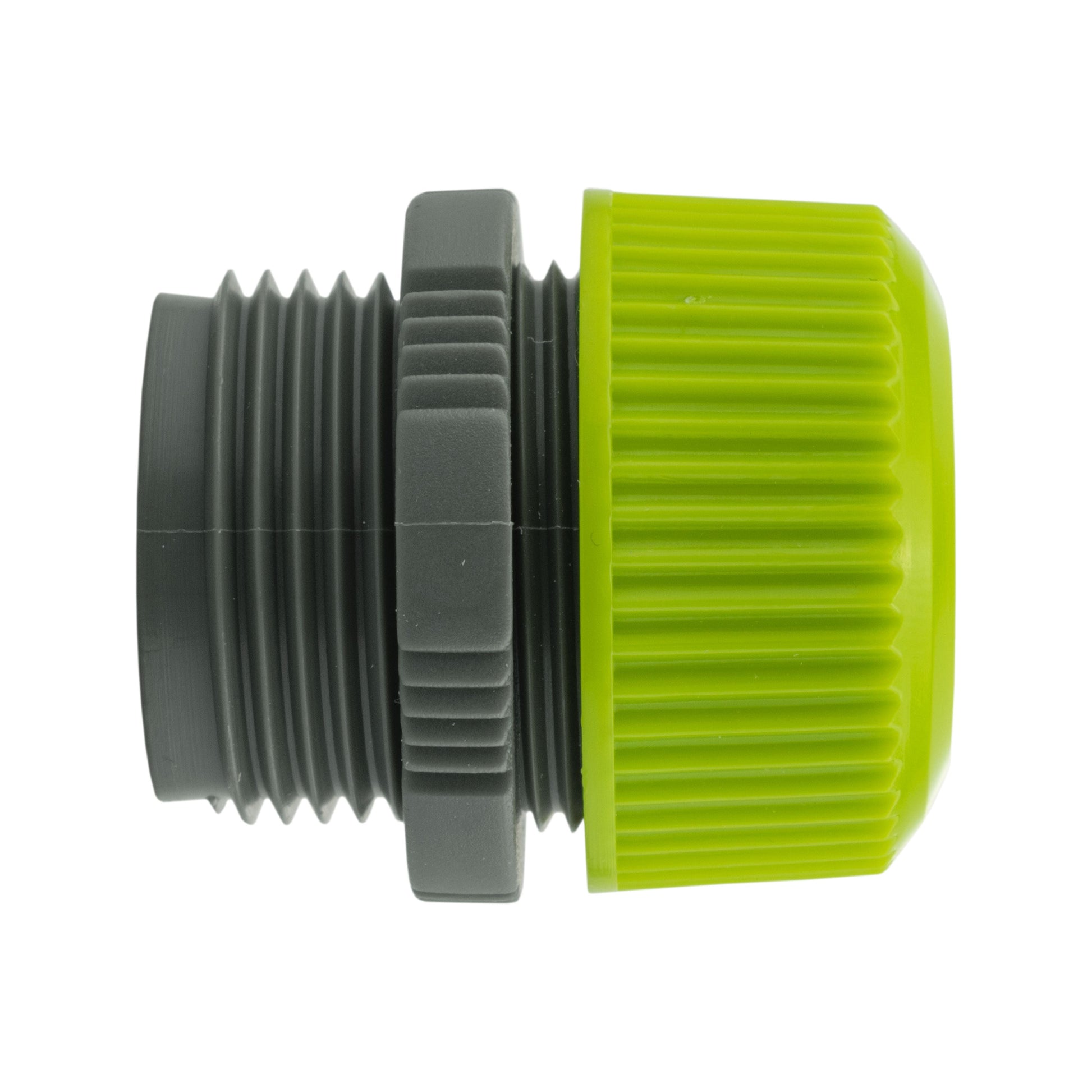 32mm MDPE direct hose connector end fitting with green ribbed nut