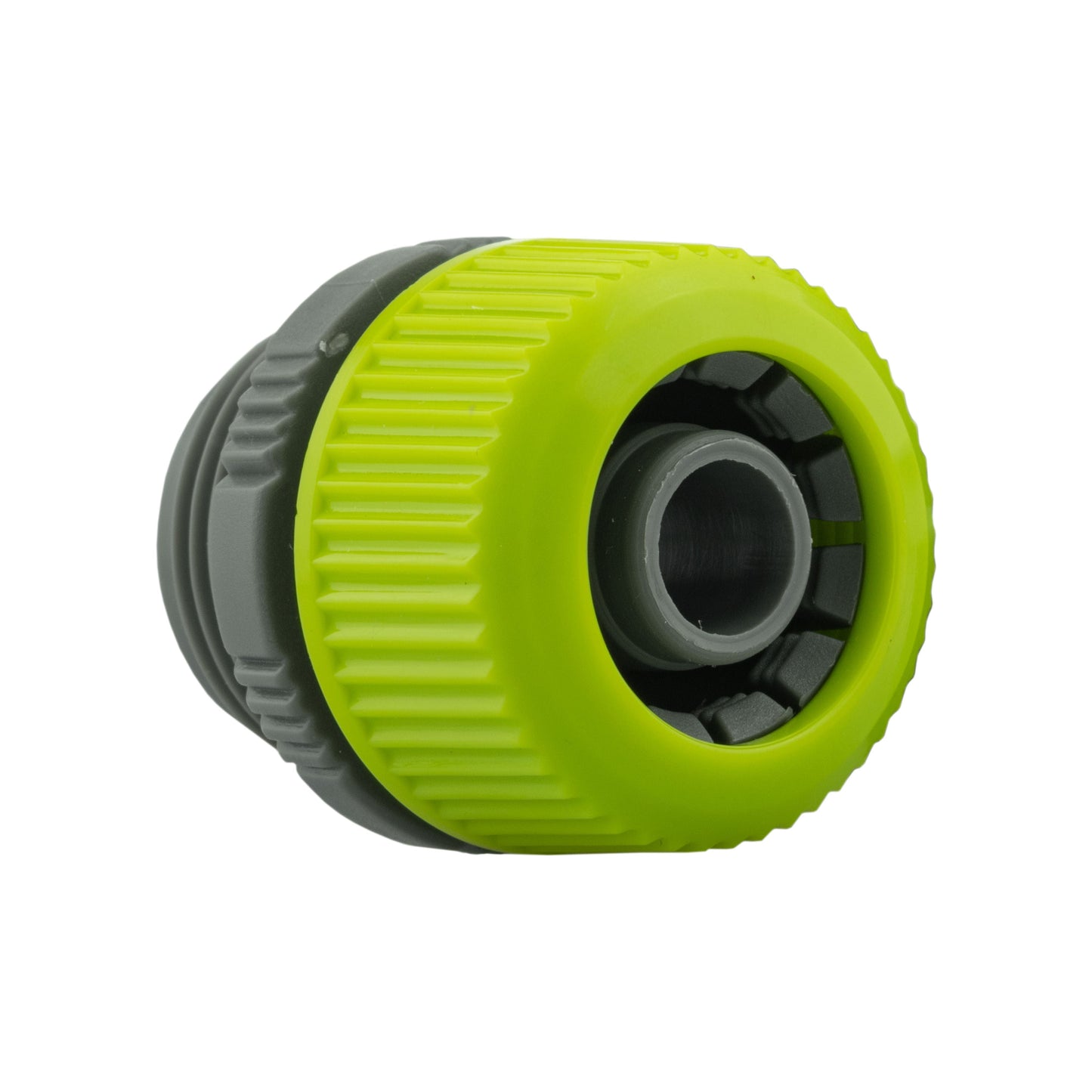 Green ribbed end cap with grey MDPE threaded coupling