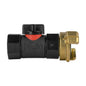 Type Connector-Ventil, schwarz, rote Markierung, Messing-Anschlussgewinde