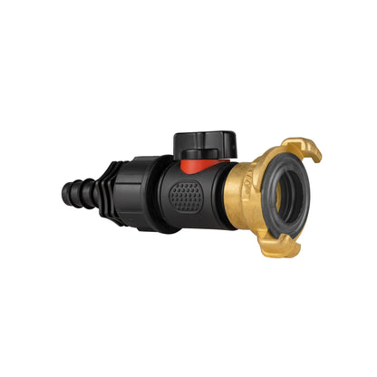 16mm gerade Verbindung mit Inline-Ventil, blauer/roter Einsatz und Geka-Typ Kupplung