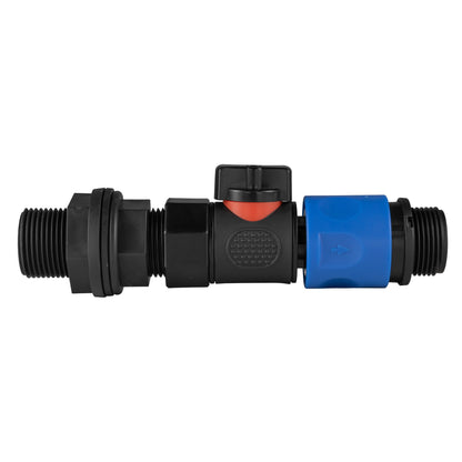 3/4" BSP Wasserfass-Verbinder mit Quick-Connect und blauer Schlauchkupplung