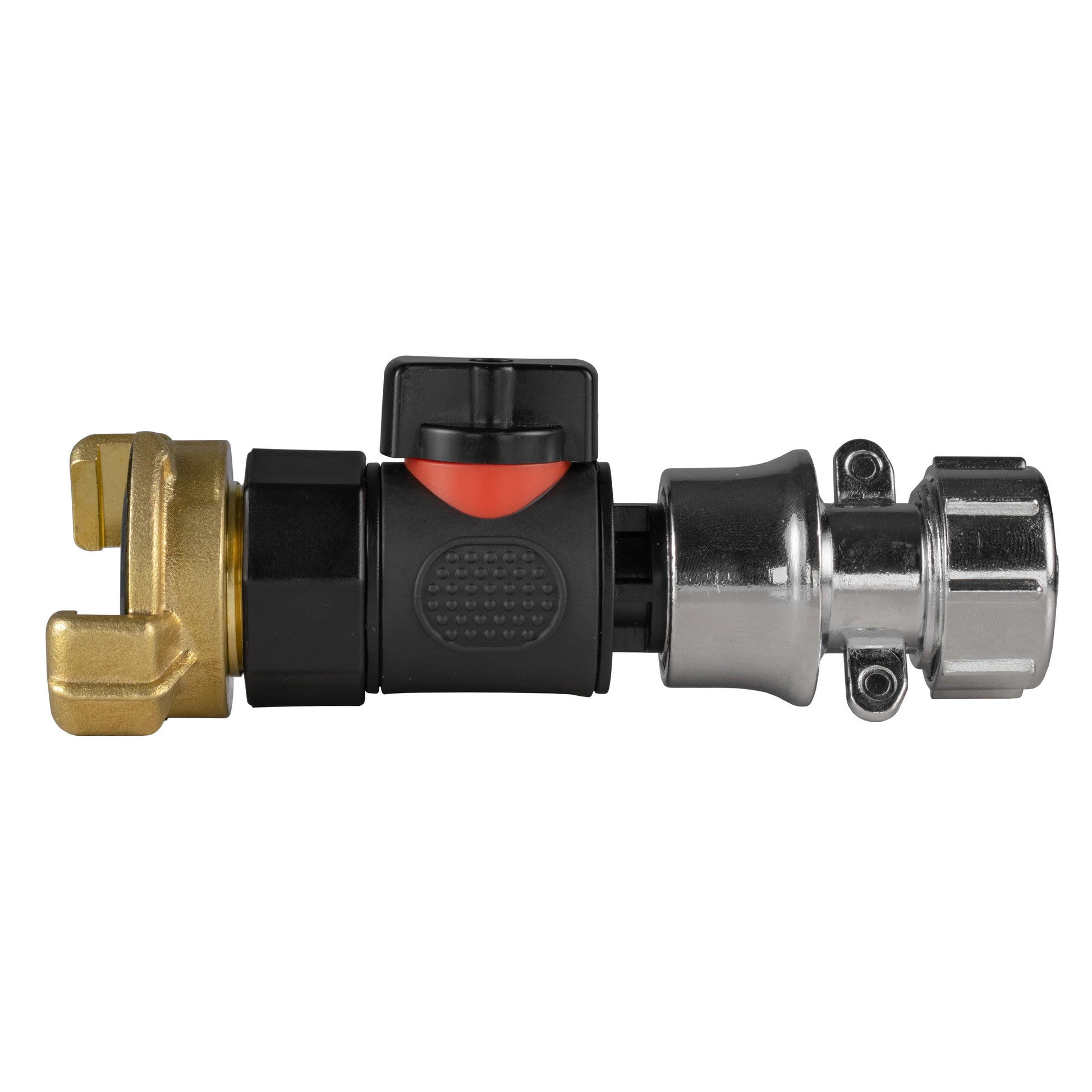 Geka Type quick-connect hose valve connector with zinc body and BSPF ends