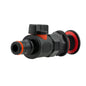 Drain kit plug valve outlet, black with orange insert and red ring