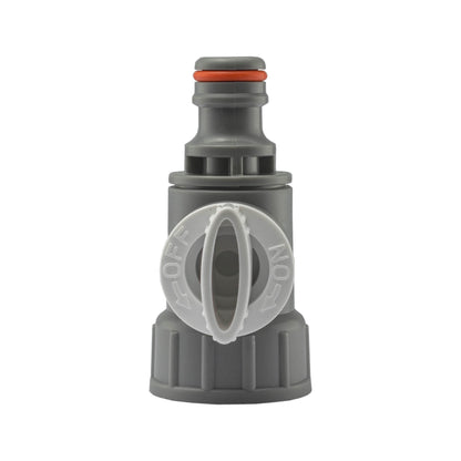 Tap adapter valve top cap with orange seal ring, grey connector body