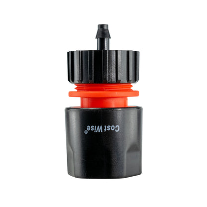 Quick-connect end with orange seal ring and black ridged collar for 20mm MDPE valve