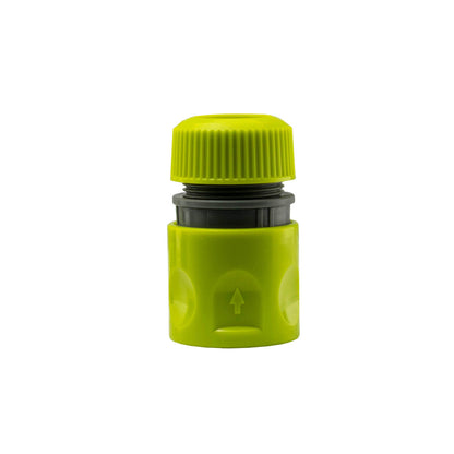 Lime quick adaptor end with ribbed cap and arrow indicator
