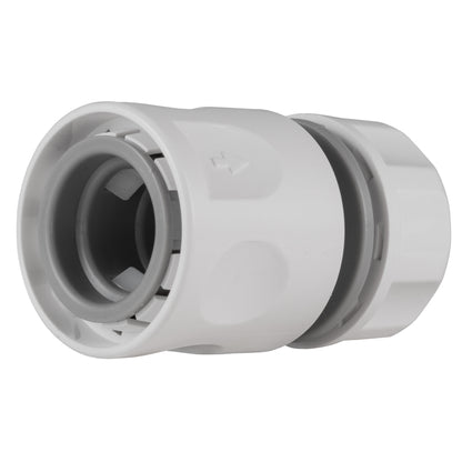 Connector detail showing internal opening and locking tabs