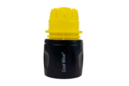 Yellow quick-connect end piece with black base