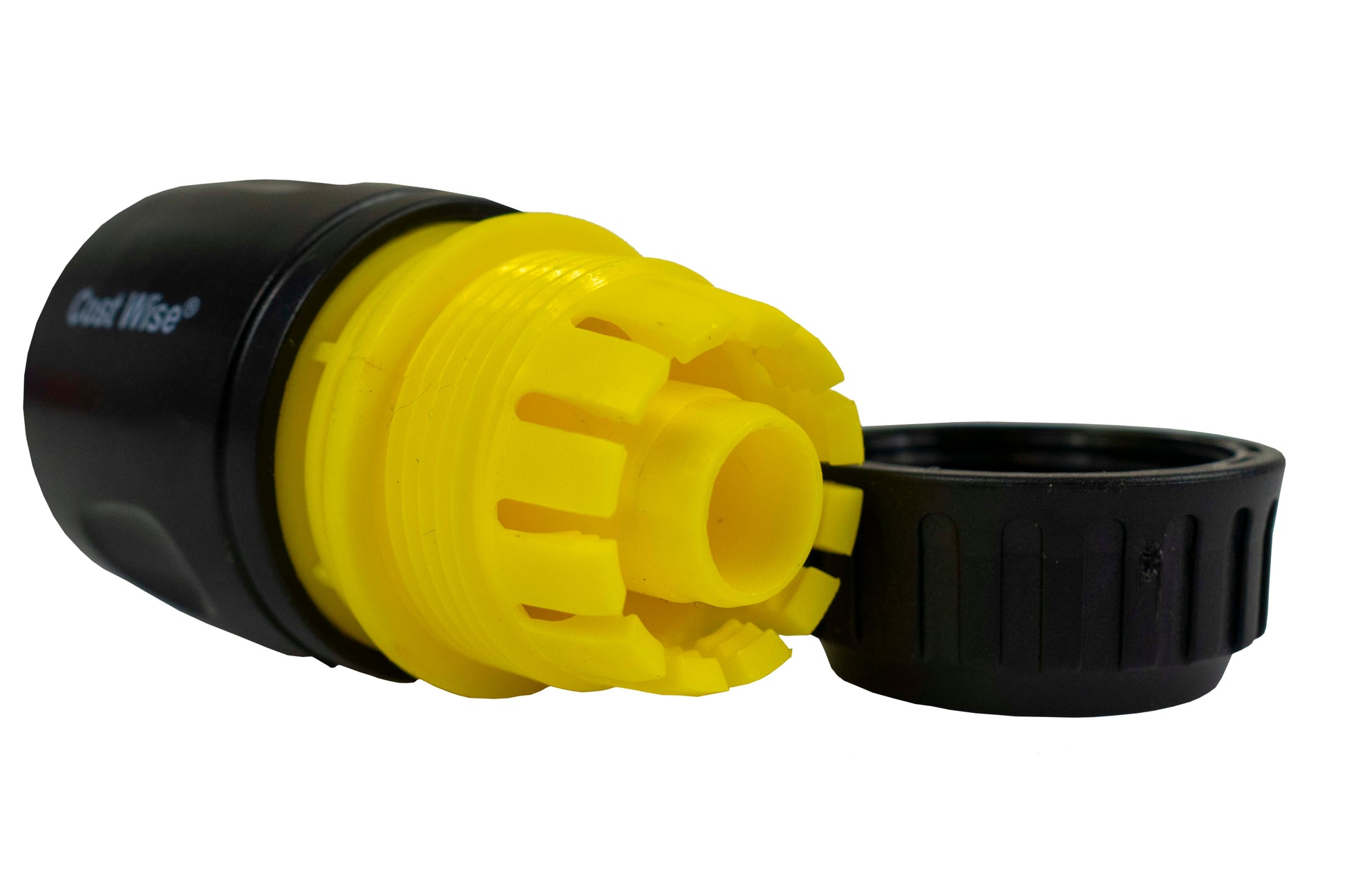 Hose connector end: yellow insert with black collar