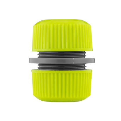 Hose Mender 1/2" Lime straight coupler with lime outer sleeve and dark ring seals