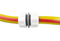 Hose Mender 1/2" WL Steckverbinder mit weißen Endstücken und grauem Einsatz