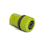 Lime female hose connector 3/4" with ribbed grip and black O-ring seal