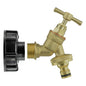 IBC-Kit 002C: Messing-Wasserhahn mit 1/2" Anschluss und schwarzem Adapterflansch