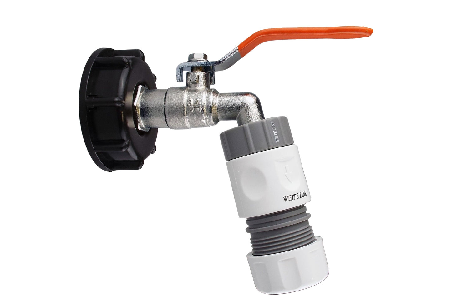 IBC-2" S60x6 Kappe mit Hebel-Tap, Metallanschluss und Dichtungsring
