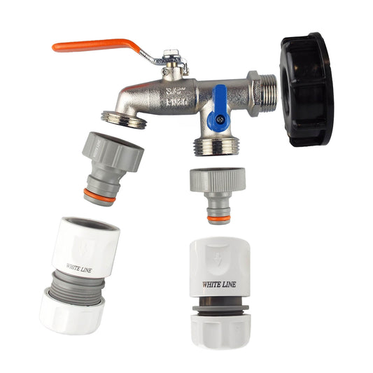 IBC 2” S60X6 tap cap with double lever, Max Flo and standard outlets